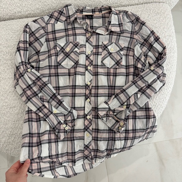 Torrid Plaid Button Down Long Sleeve Top - Picture 1 of 4